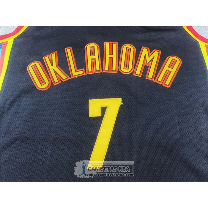 Camiseta Oklahoma City Thunder Chet Holmgren NO 7 Ciudad 2024-25 Negro